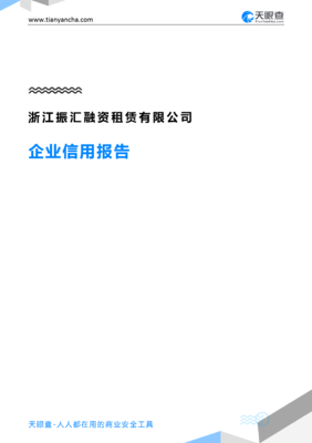浙江振汇融资租赁(企业信用报告)- 天眼查